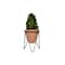 Hello Honey® 8.5" Terra Cotta Pot With Metal Stand Set